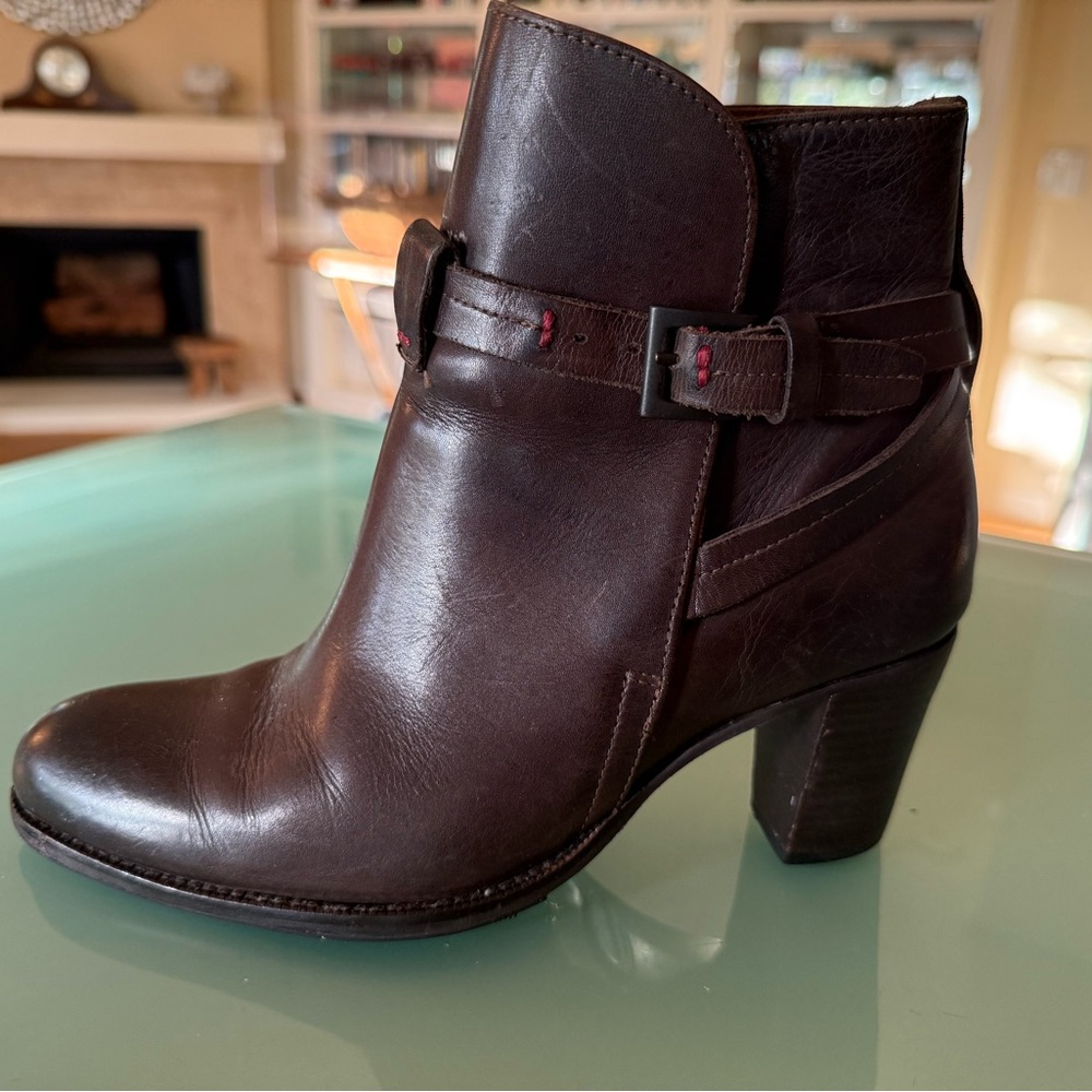 Brown Leather Ankle Boots